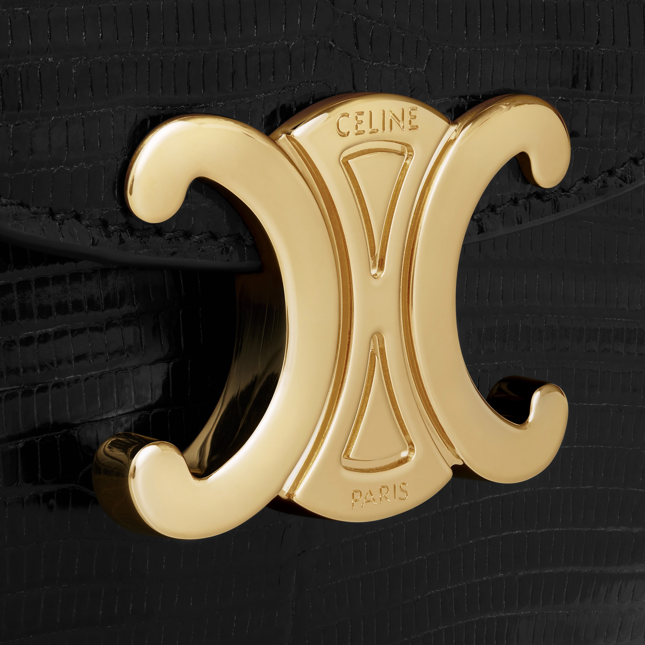 ミニ ブザス クレア / リザード - ブラック | CELINE