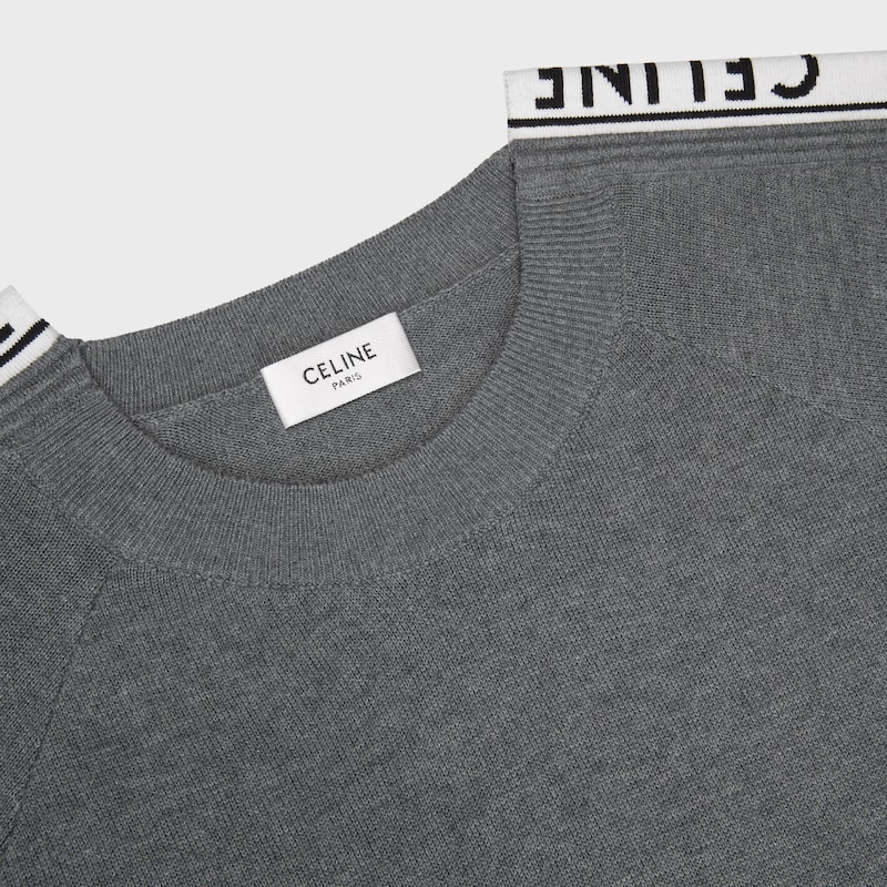 pull col rond coton - DARK GREY -  - 1 | CELINE
