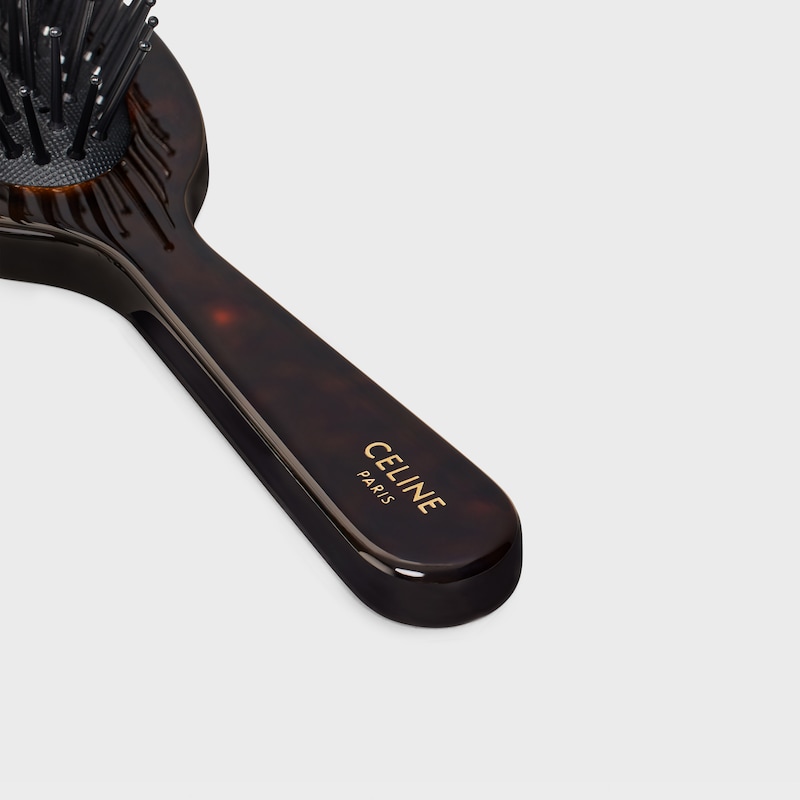 Small hair brush in Acetate - DARK HAVANA - BEAUTY ACCESSORIES - 1 | CELINE