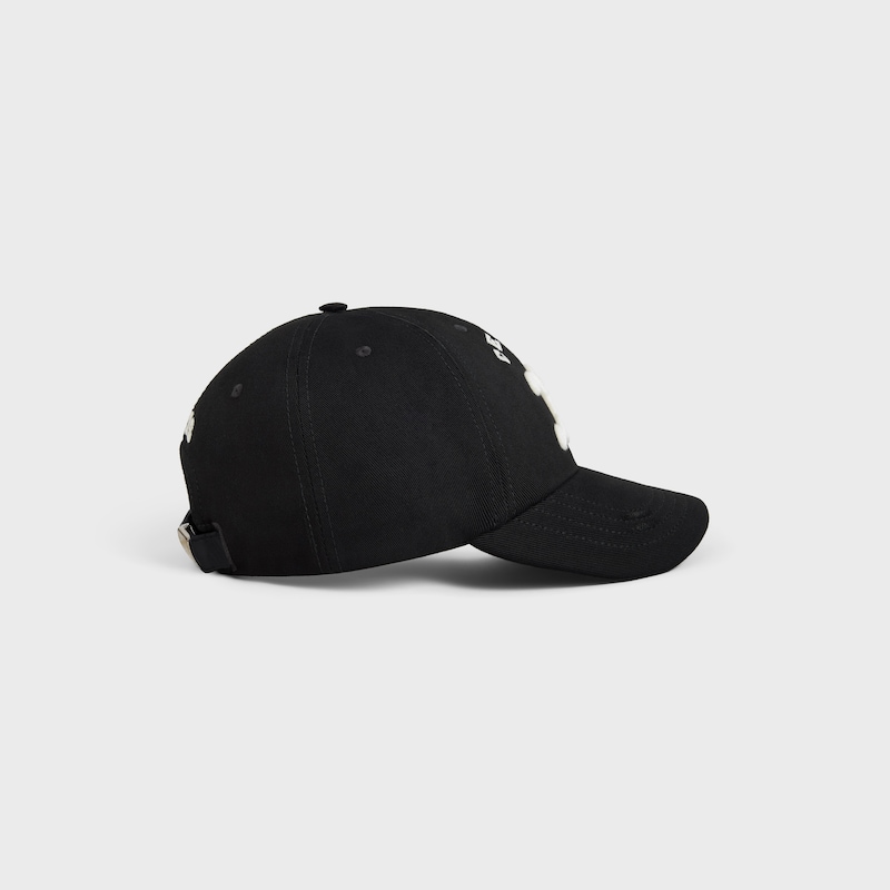 triomphe cap IN COTTON TWILL GABARDINE - BLACK -  - 1 | CELINE
