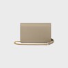 WALLET ON CHAIN MARGO IN Shiny calfskin - Modern Taupe - NEW - 3 | CELINE