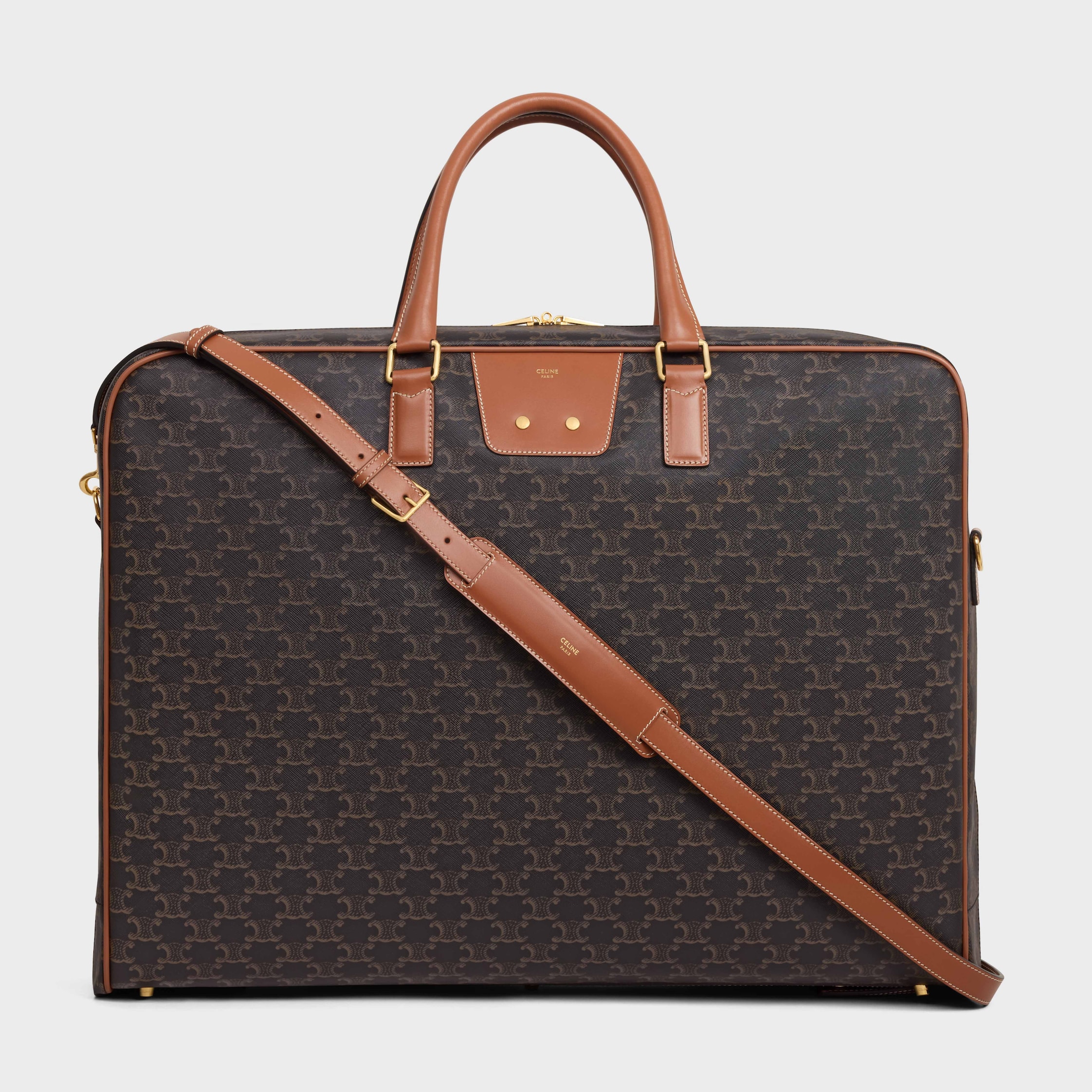 CELINEガーメントセリーヌ ガーメントバッグ / トリオンフキャンバス＆カーフスキン - タン | CELINE