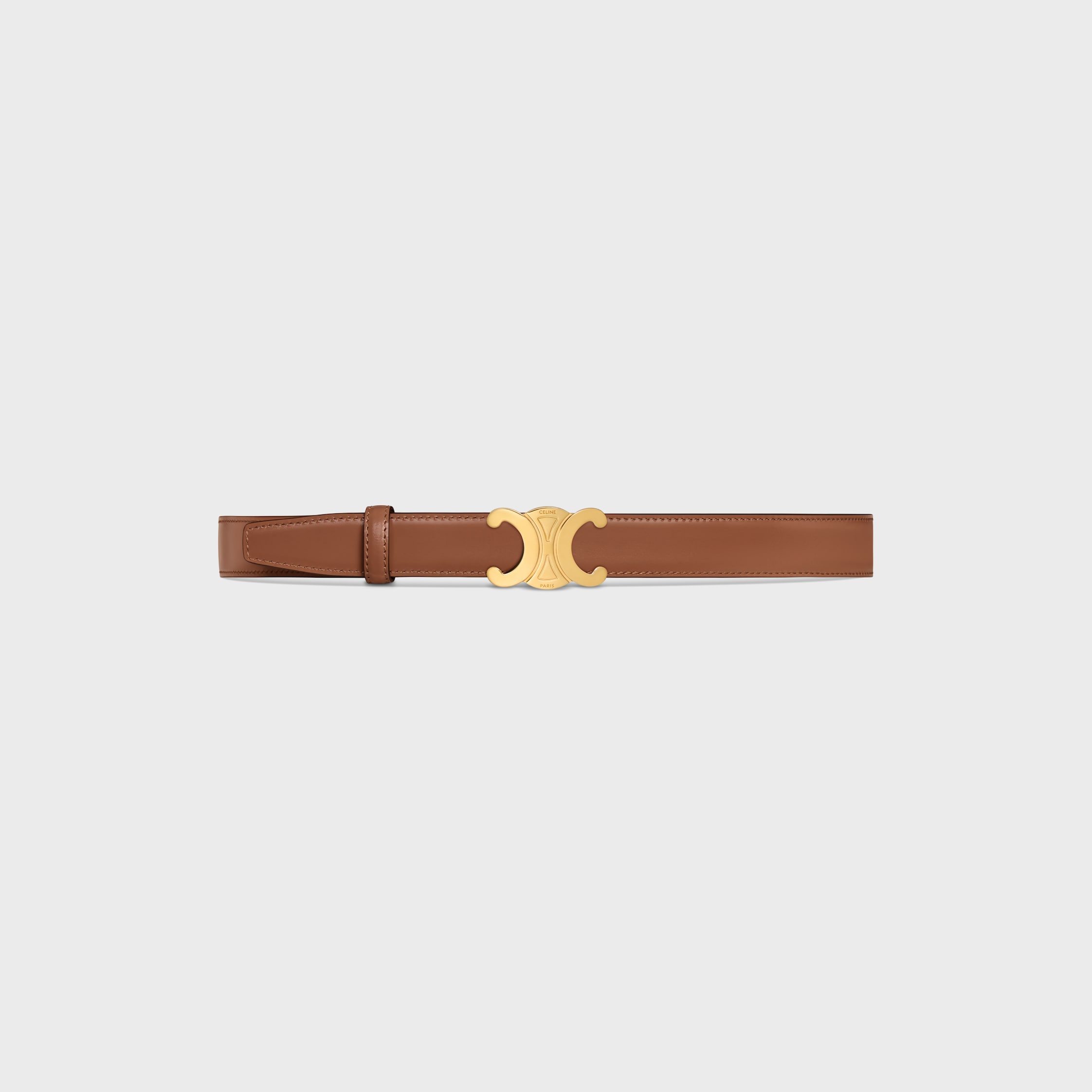 ベルト Celine Cintura MEDIUM 25MM REVERSIBLE FRAMED TRIOMPHE BELT in TAURILLON