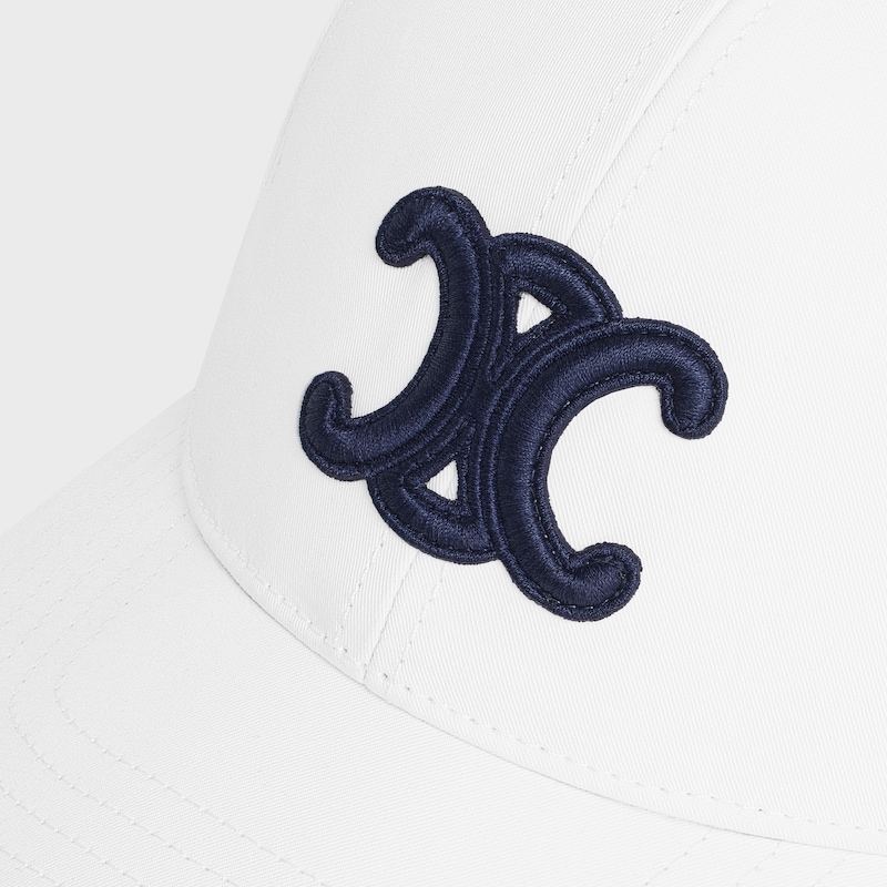 TRIOMPHE BASEBALL CAP IN COTTON - WHITE -  - 1 | CELINE