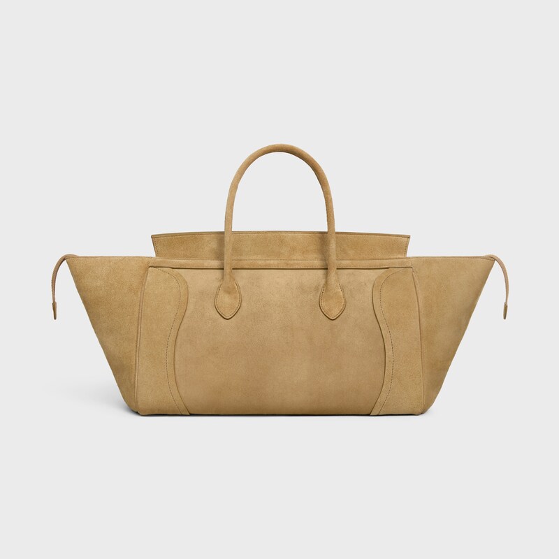 LUGGAGE IN SUEDE CALFSKIN - BEIGE - TOP-HANDLE BAGS - 1 | CELINE