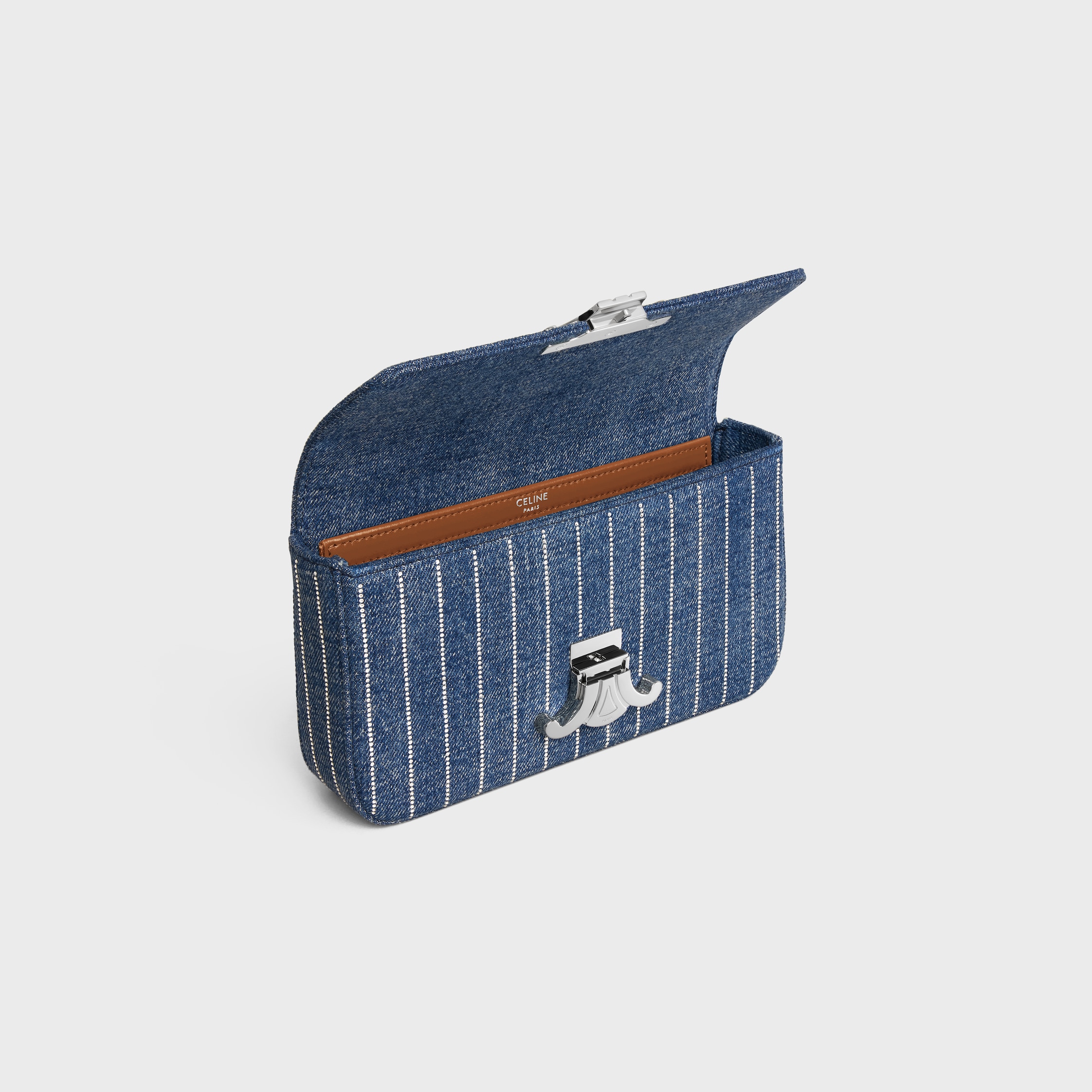 CELINE セリーヌ★Denim shoulder bag★デニムショルダーバッグ CELINE Denim Matelasse Chain Shoulder Bag Blue 1573244