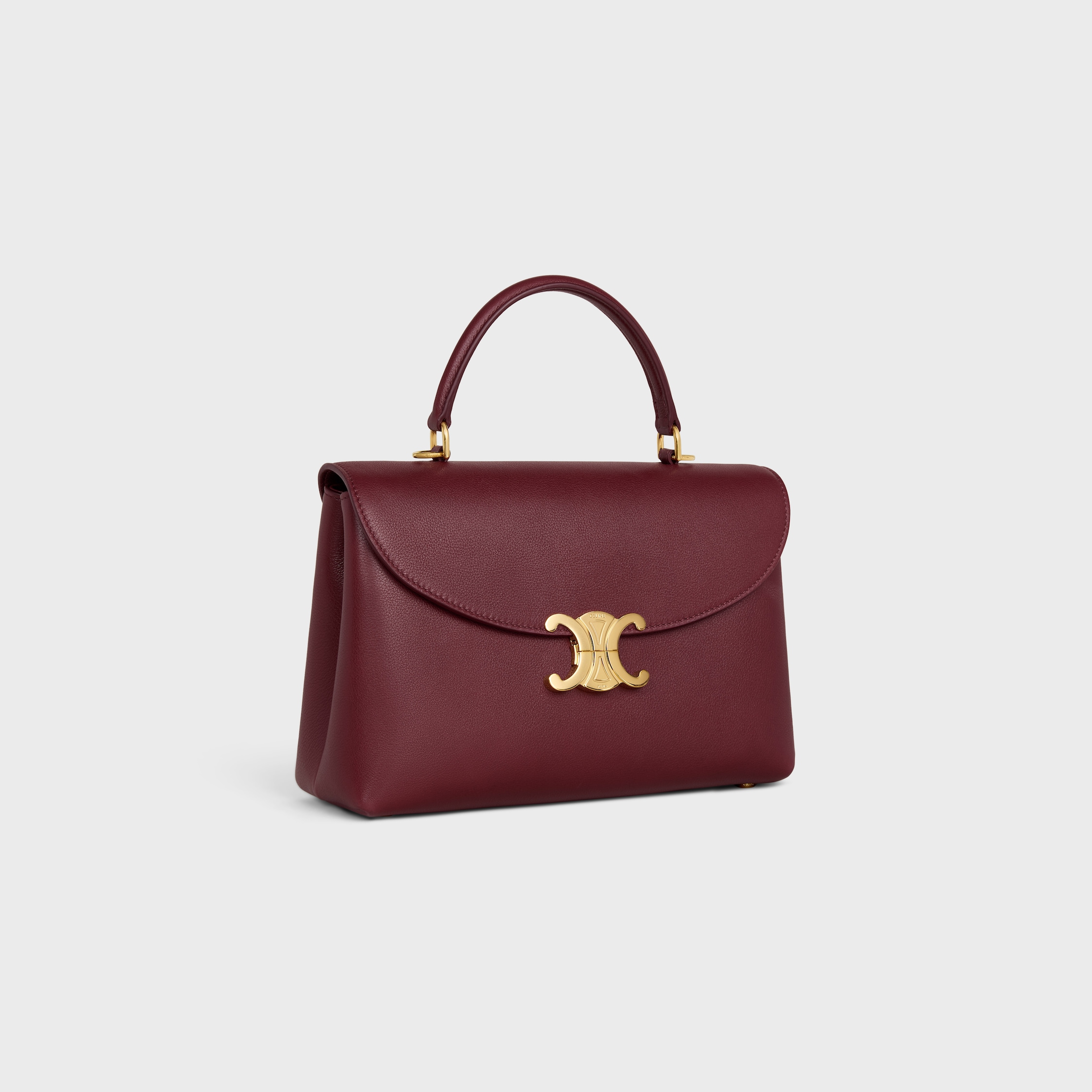 MEDIUM NINO BAG IN SUPPLE GRAINED CALFSKIN - LIGHT BURGUNDY | CELINE