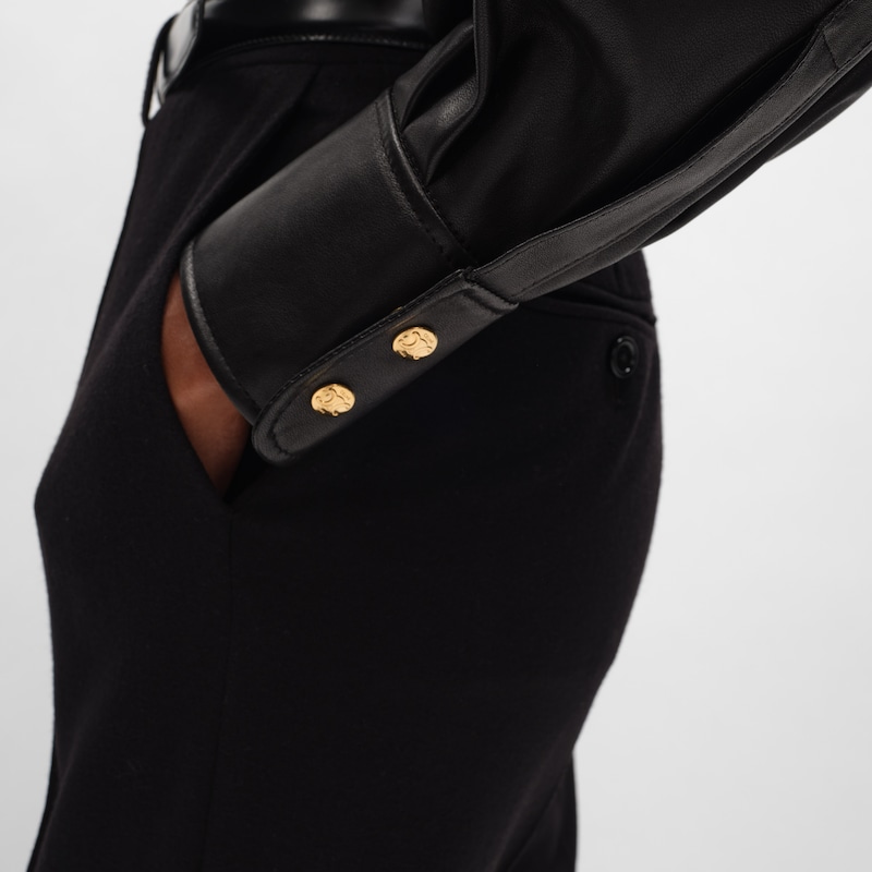 Shirt IN soft lambskin - BLACK -  - 1 | CELINE