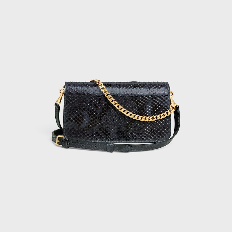 MULTIPOCHETTE IN PYTHON - DARK ANTHRACITE - MORE LINES - 1 | CELINE
