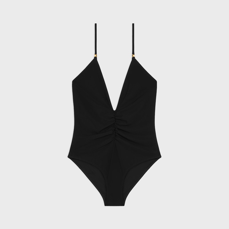 maillot de bain froncé jersey mat - Noir -  - 1 | CELINE