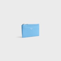 Zipped Card Holder IN GRAINED CALFSKIN - SKY BLUE - NEW - 2 | CELINE