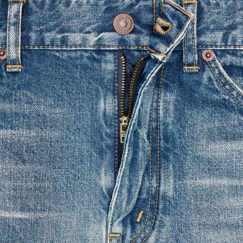 skate shorts in electric sky wash denim - ELECTRIC SKY -  - 1 | CELINE