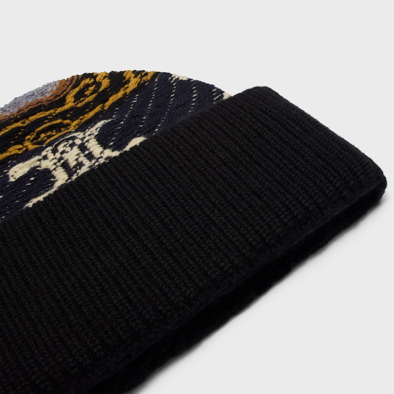 针织帽 - 棕色/灰色 -  - 1 | CELINE