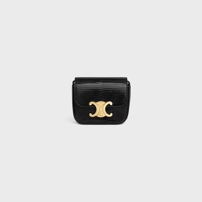 MINI CLAUDE in lizard - BLACK - MORE LINES - 5 | CELINE