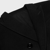 double face cashmere overcoat - BLACK -  - 1 | CELINE