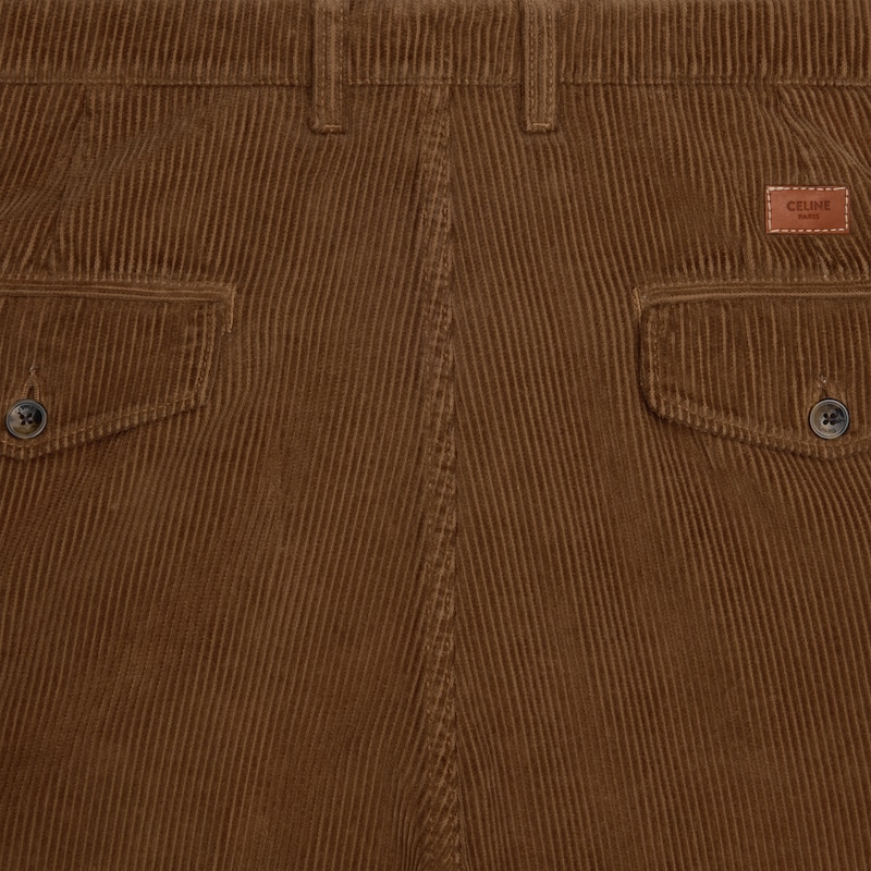 chinos IN corduroy - 70'S BROWN LIGHT STONE WASH -  - 1 | CELINE