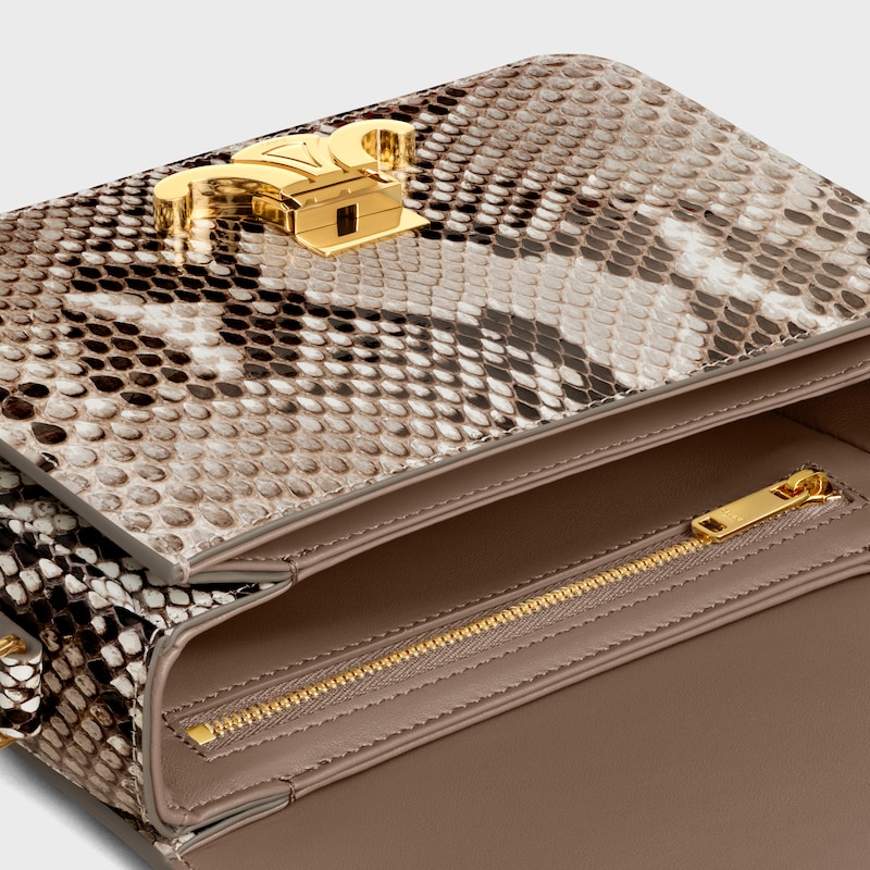 Teen Triomphe Bag in PYTHON - NATURAL - TRIOMPHE - 1 | CELINE