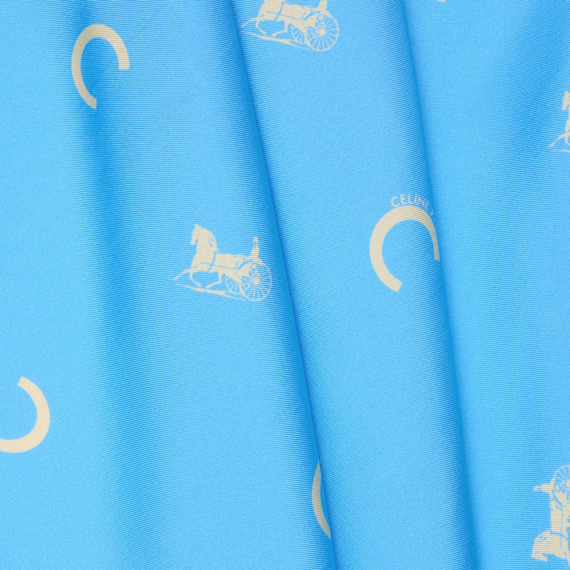 bandana IN silk twill - BABY BLUE/CREAM -  - 1 | CELINE