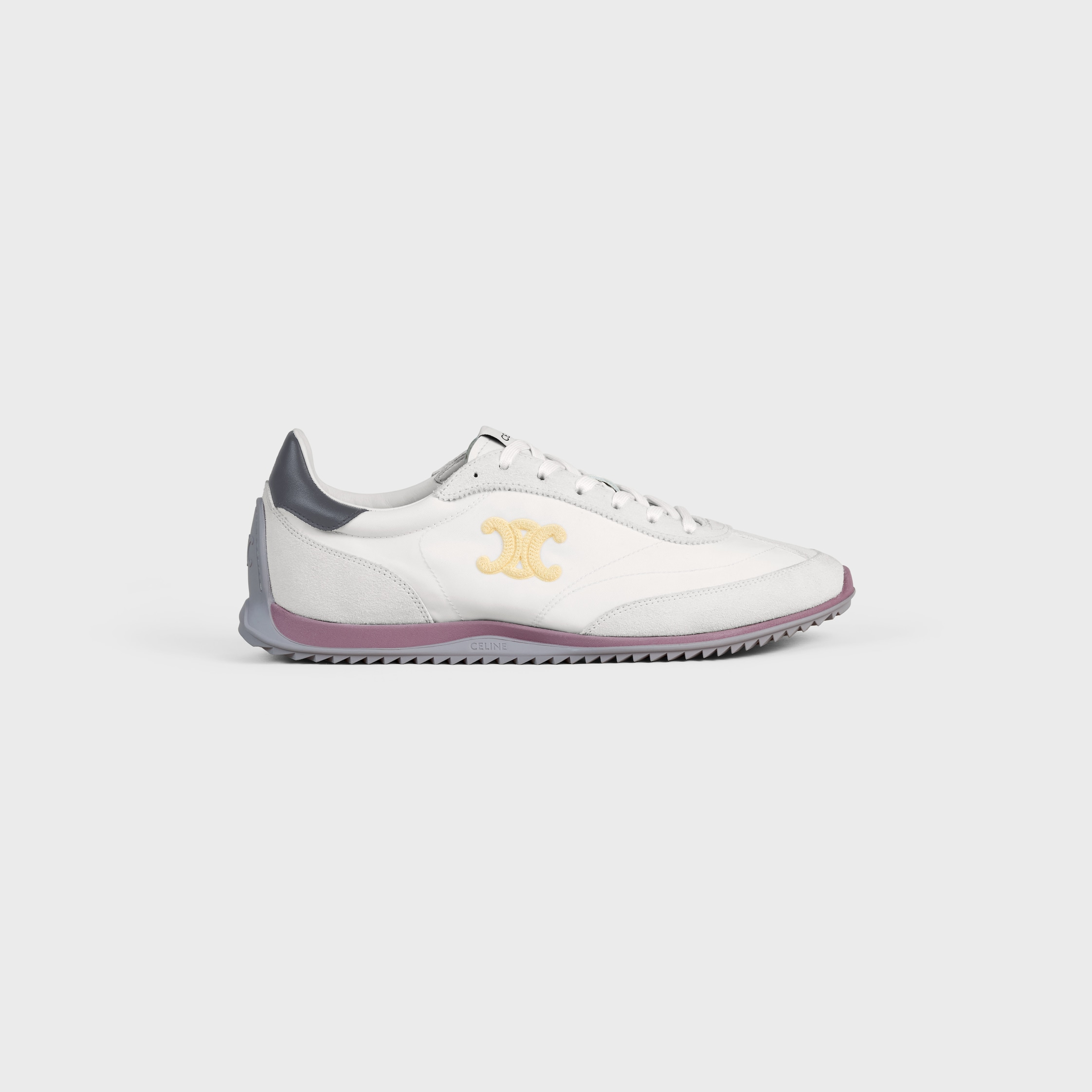 RACER SNEAKER IN NYLON, SUEDE CALFSKIN AND CALFSKIN - OPTIC WHITE
