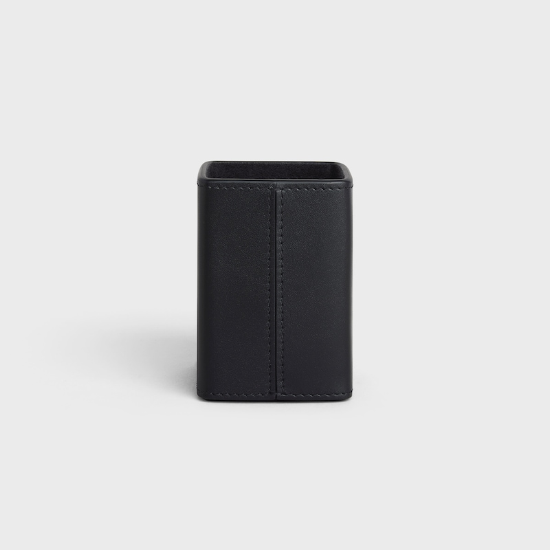 perfume holder 100ml in shiny calfskin - BLACK - BEAUTY ACCESSORIES - 1 | CELINE