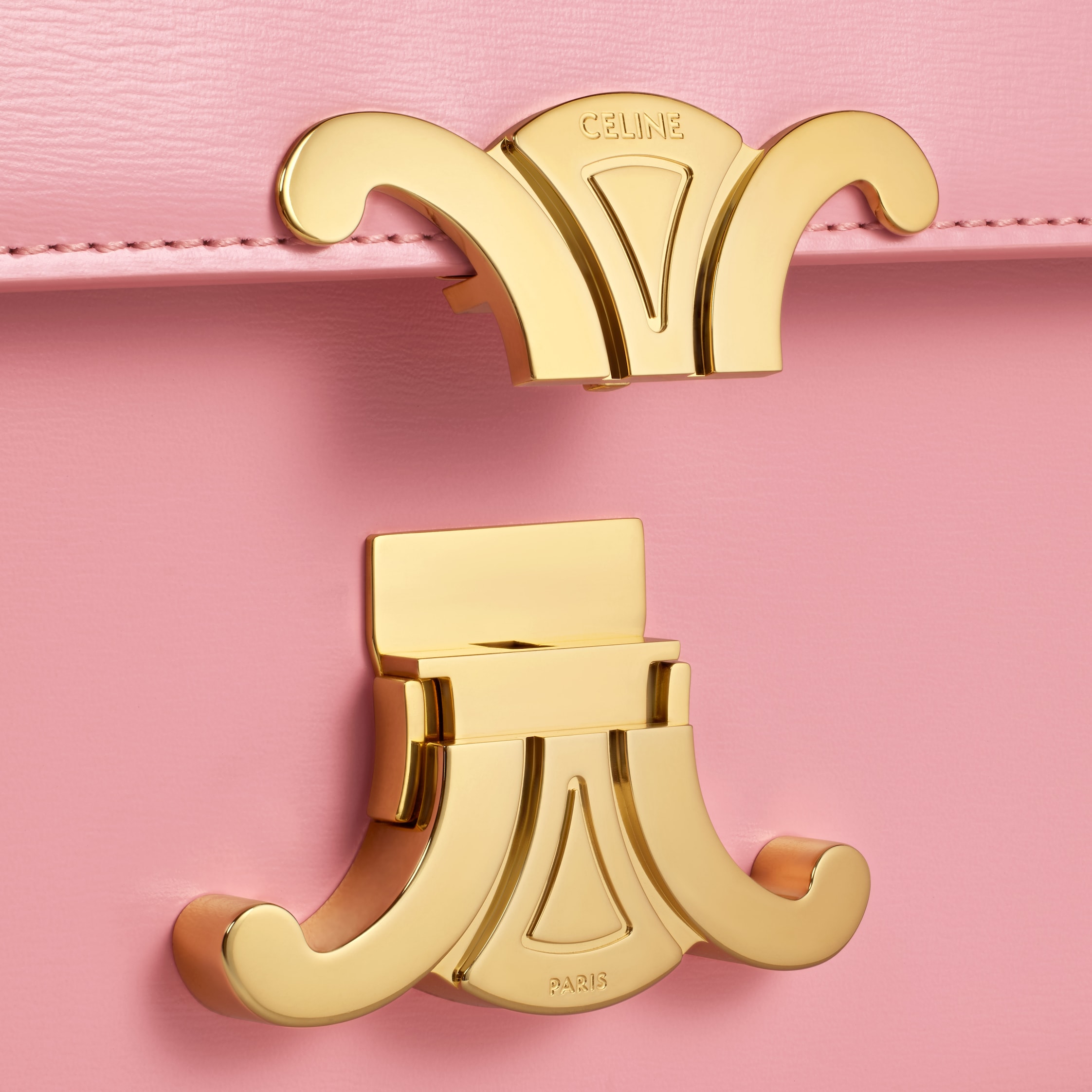 【CELINE】lady's クラシックbag ショルダー red／Yellow／pink CELINE Metallic Lambskin Quilted Boogie Satchel Pink 1069784