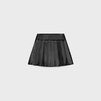 mini kilt skirt in soft lambskin - BLACK -  - 2 | CELINE