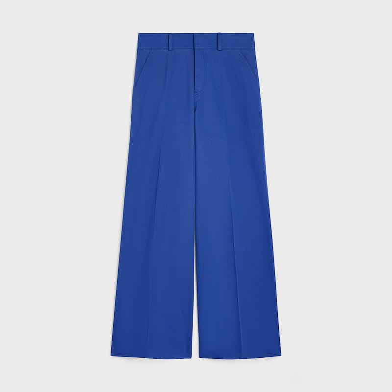 trousers IN cotton twill - BLUE AMERICANA -  - 1 | CELINE