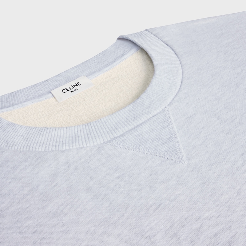 loose sweatshirt IN cotton fleece - GREY/NAVY -  - 1 | CELINE