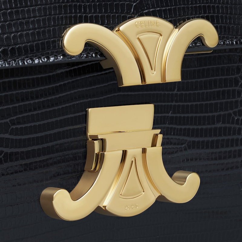 CLASSIQUE TRIOMPHE BAG IN Lizard - Black - TRIOMPHE - 1 | CELINE