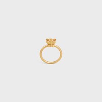 ANILLO TRIOMPHE SOLITAIRE DE LATÓN CON ACABADO DORADO - DORADO -  - 1 | CELINE