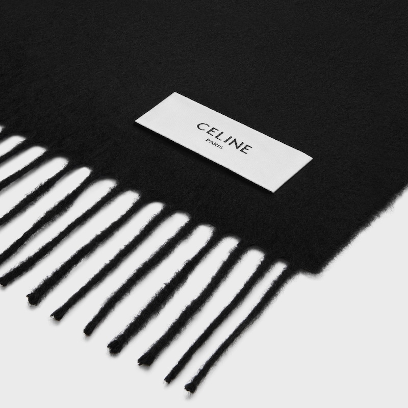 30x180cm流苏围巾 - 黑色 -  - 1 | CELINE