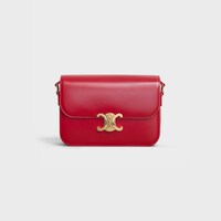 CLASSIQUE TRIOMPHE BAG in shiny calfskin - RED - TRIOMPHE - 1 | CELINE