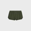 celine paris mini shorts in cotton and cashmere - OLIVE / CREAM -  - 2 | CELINE