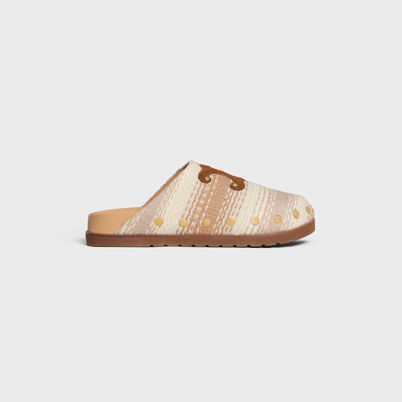 ZUECO CELINE PITEA DE TEJIDO DE ALGOD&Oacute;N A RAYAS - TOSTADO&nbsp;/&nbsp;CRUDO -  - 1 | CELINE