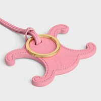 TRIOMPHE BAG CHARM IN SMOOTH CALFSKIN - ROSE - BAG CHARMS - 1 | CELINE