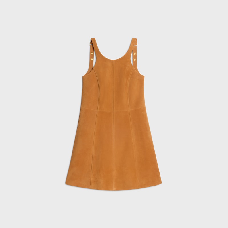 abito in pelle scamosciata - CANNELLA -  - 1 | CELINE