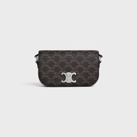 SMALL CROSSBODY BAG TRIOMPHE IN TRIOMPHE CANVAS AND CALFSKIN - BLACK - NEW COLLECTION MEN - 1 | CELINE