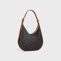 MEDIUM HELOÏSE BAG  IN TRIOMPHE CANVAS AND CALFSKIN - TAN - SHOULDER BAGS - 2 | CELINE