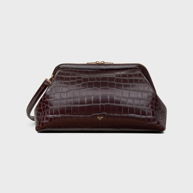 DOCTOR POUCH IN SOFT POROSUS CROCODILE - CHOCOLATE - NEW - 1 | CELINE