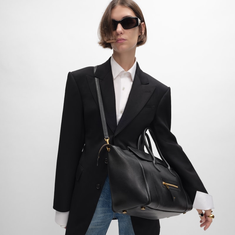 LUGGAGE IN GRAINED CALFSKIN - BLACK - SHOULDER BAGS - 1 | CELINE