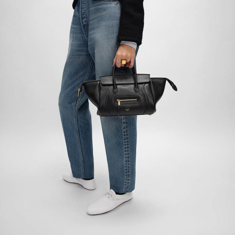 LITTLE LUGGAGE IN SUPPLE SHINY LAMBSKIN - BLACK - CELINE Popular Items Selection - 1 | CELINE