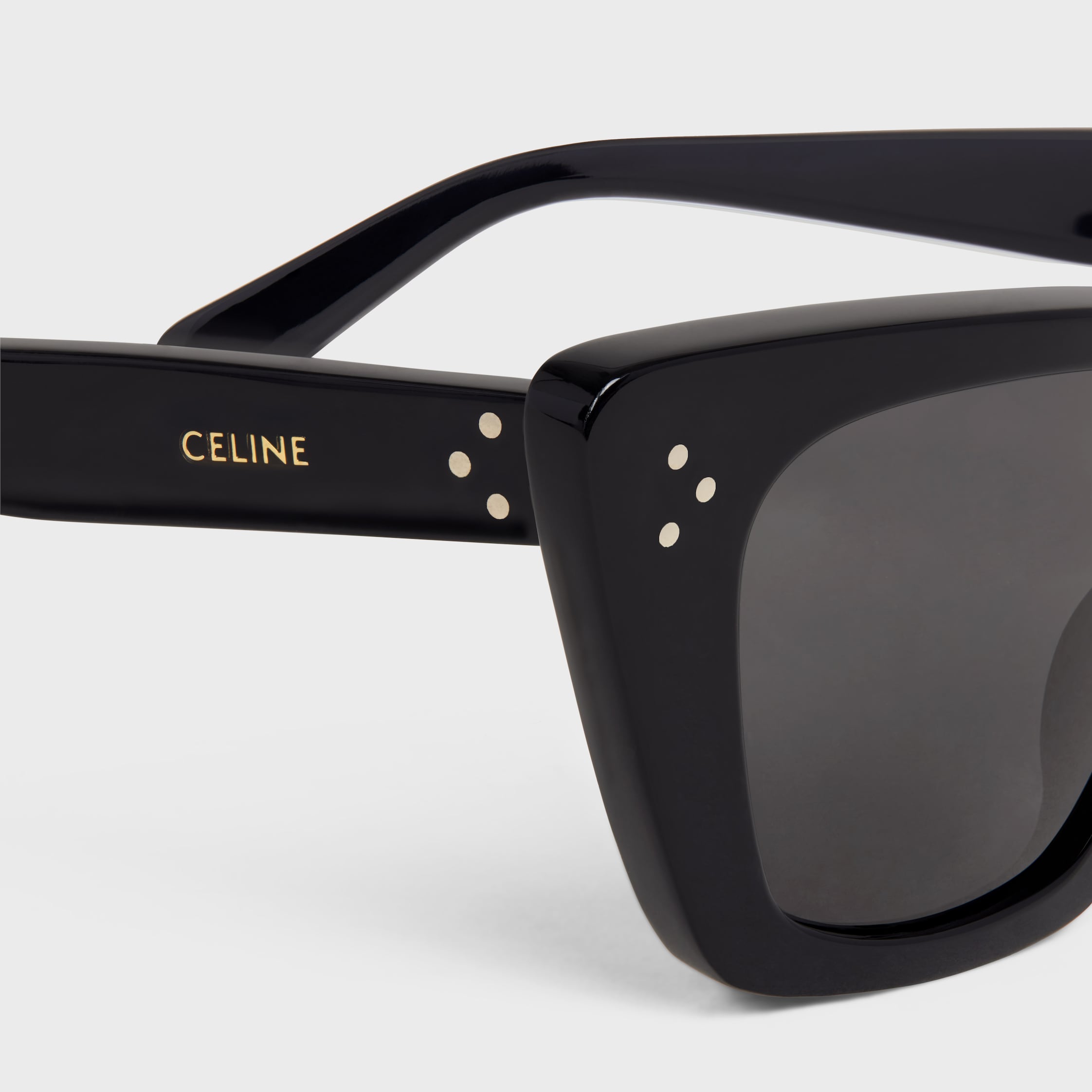 CAT EYE S187 SUNGLASSES IN ACETATE - BLACK | CELINE
