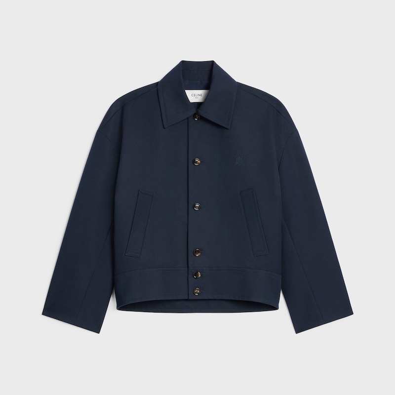 jacket IN cotton wool gabardine - NAVY -  - 1 | CELINE