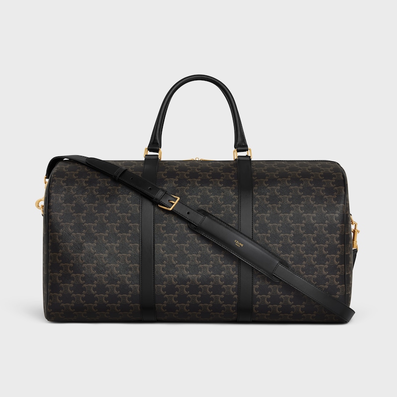 Sac de Voyage grand mod&egrave;le en Toile Triomphe ET veau - Noir - VOYAGE - 1 | CELINE