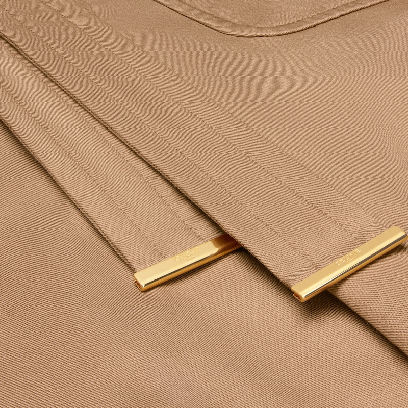 taillat pants in cotton twill - CARAMEL -  - 1 | CELINE