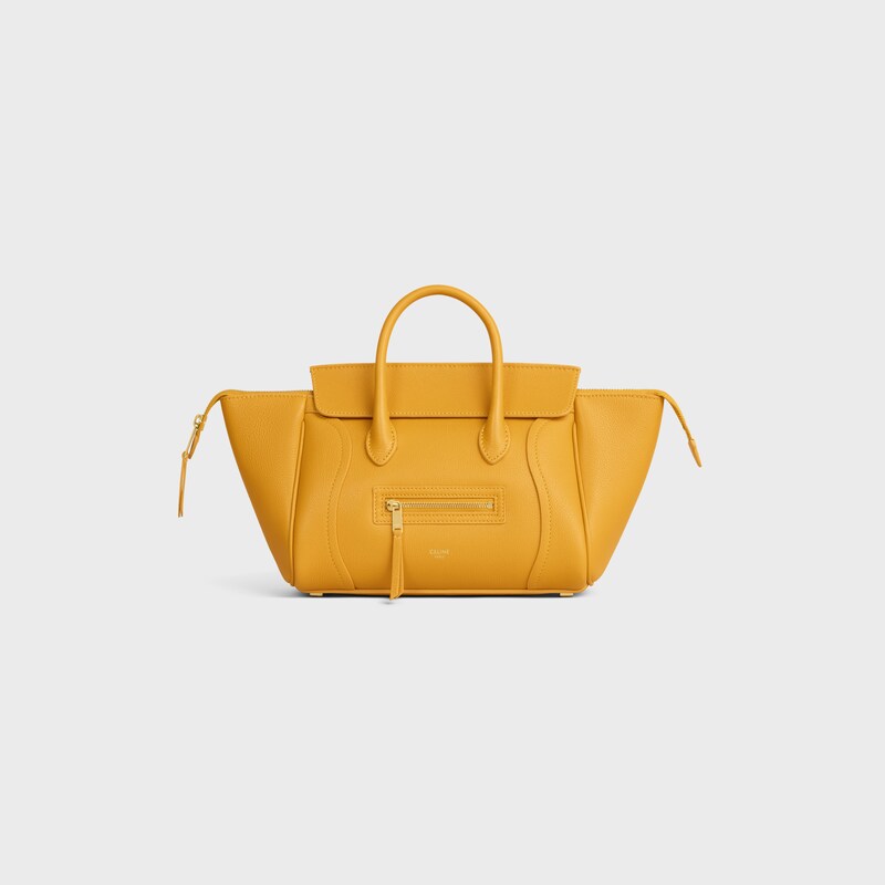 LITTLE LUGGAGE IN GRAINED CALFSKIN - MARIGOLD - SHOULDER BAGS - 1 | CELINE