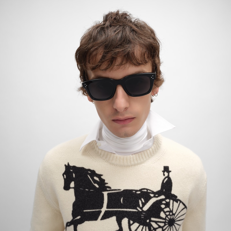 Black Frame 41 Sunglasses in Acetate - BLACK -  - 1 | CELINE