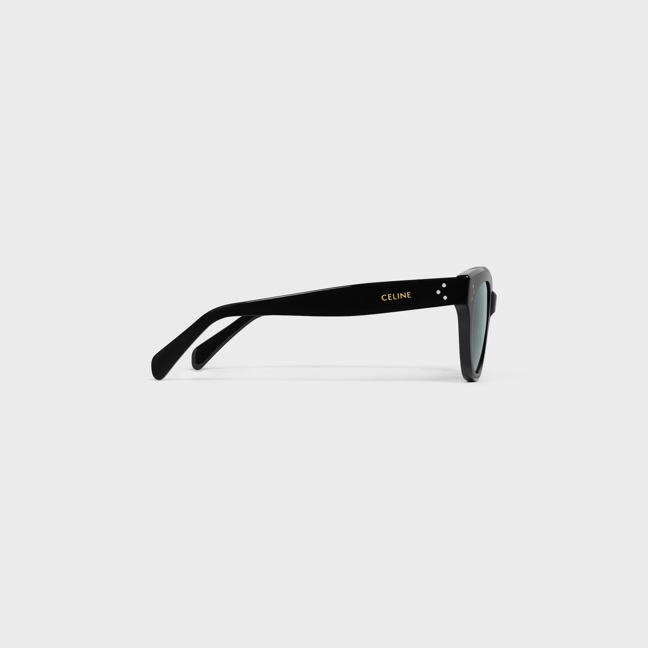Round S332 sunglasses in Acetate - BLACK | CELINE