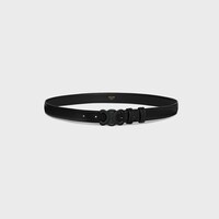 Medium 25MM Triomphe Belt in Taurillon Leather - BLACK -  - 1 | CELINE
