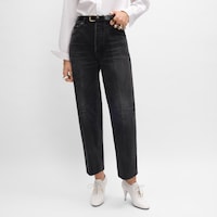 boyfriend jeans 001 IN cotton Denim - MAX BLACK WASH -  - 2 | CELINE